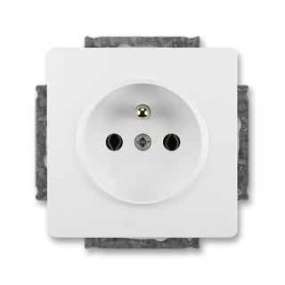 ABB SWING 5518G-A02349 B1 Zásuvka jednonásobná s ochranným kolíkem; jasně bílá